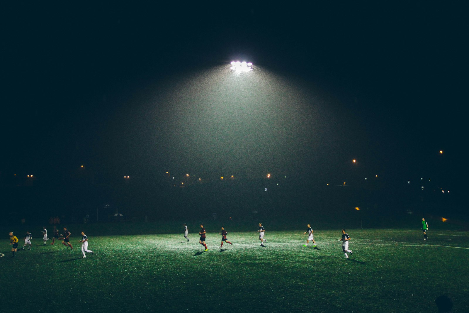 A match being played in front of a stand